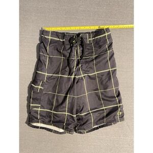 Ocean Pacific OP Ocean Pacific Swim Trunks Mens Small Black Neon Board Shorts